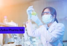 Zydus Pharma Job Vacancy - B Pharma & M Pharma Jobs