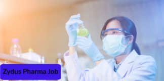 Zydus Pharma Job Vacancy - B Pharma & M Pharma Jobs