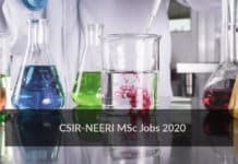 CSIR-NEERI MSc Jobs - Chemistry Project Assistant Vacancy