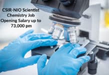 CSIR-NIO Scientist Post Vacancy - Chemistry Job Opening Salary up to 73,000 pm