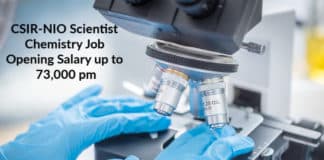 CSIR-NIO Scientist Post Vacancy - Chemistry Job Opening Salary up to 73,000 pm