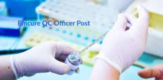 Emcure QC Officer Post - Bsc & Msc Chemistry Jobs