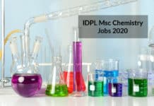 IDPL Msc Chemistry Jobs - Lab Executive Post Vacancy