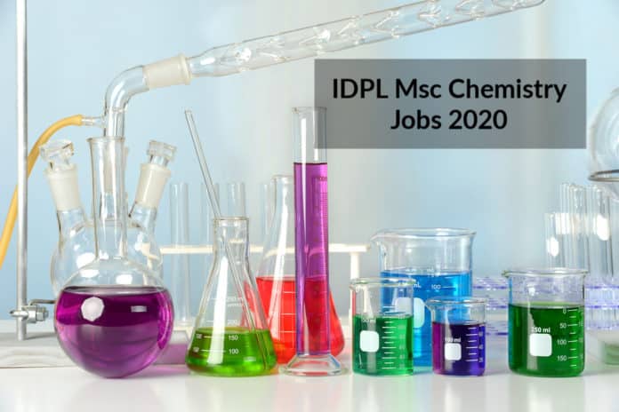 IDPL Msc Chemistry Jobs - Lab Executive Post Vacancy