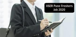 IISER Pune Freshers Job 2020 - Phd Chemistry Candidates Apply Salary 50,000 pm
