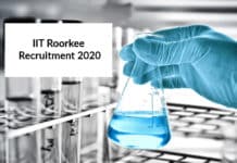 IIT Roorkee Recruitment 2020 - Chemistry JRF Job