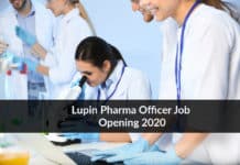 Lupin Pharma Officer Job Opening 2020- Apply Now