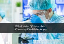 PI Industries QC Jobs - Chemistry Candidates Apply