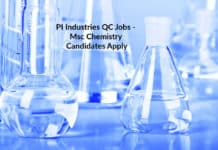 PI Industries QC Jobs - Msc Chemistry Candidates Apply