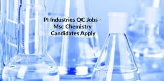 PI Industries QC Jobs - Msc Chemistry Candidates Apply