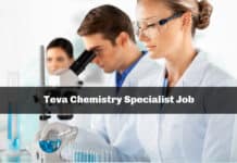 Teva Chemistry Specialist Job Opening - Apply