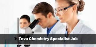Teva Chemistry Specialist Job Opening - Apply
