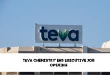 Teva EHS Executive Job Opening - Bsc & Msc Apply