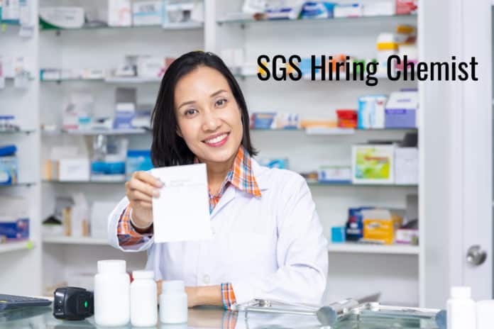 SGS Bsc Chemistry Job Opening 2020 - Chemist Post