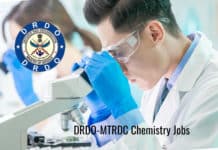 DRDO-MTRDC Chemistry Job Opening - Junior Research Fellow