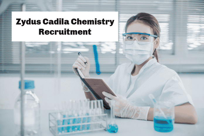 Zydus Cadila Chemistry Recruitment 2020 - Apply