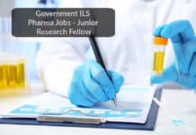 Government ILS Pharma Jobs - Junior Research Fellow