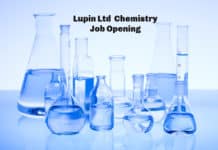 Lupin Ltd Organic Chemistry Job Opening - Apply Now