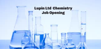 Lupin Ltd Organic Chemistry Job Opening - Apply Now