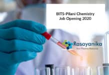 BITS-Pilani Chemistry Recruitment 2020 - Salary of 31,000 +HRA