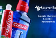 Colgate Chemistry Scientist Recruitment 2020 - Apply Now