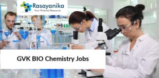 GVK BIO Chemistry Candidates Recruitment - Apply Online