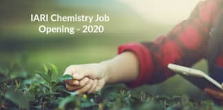 IARI Chemistry Job Opening - Application Details