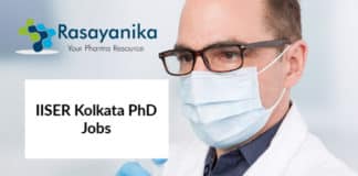 IISER Kolkata PhD Jobs - Chemistry Research Associate Salary 47,000/- pm