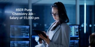 IISER Pune Technical Officer Vacancy - Chemistry with Salary of 55,000 pm