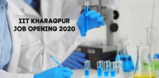 IIT Kharagpur Research Fellow Recruitment 2020 – Chemistry