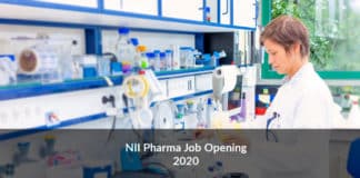 NII Pharma Recruitment 2020 – Project Assistant Post Vacancy