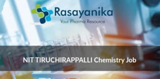 NIT TIRUCHIRAPPALLI Chemistry Job Opening - JRF Post