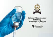 National Police Academy SVP Hiring Chemistry Laboratory Assistant 