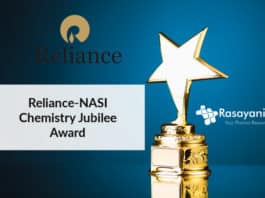 Reliance-NASI Chemistry Jubilee Award 2020 - Application Details