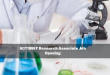 SCTIMST Research Associate Job Opening - Chemistry