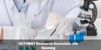 SCTIMST Research Associate Job Opening - Chemistry