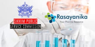 Govt Chemistry & Pharma Scientific Officer - Sikkim Public Service Commission
