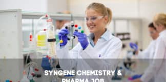 Syngene Chemistry & Pharma Job Opening 2020