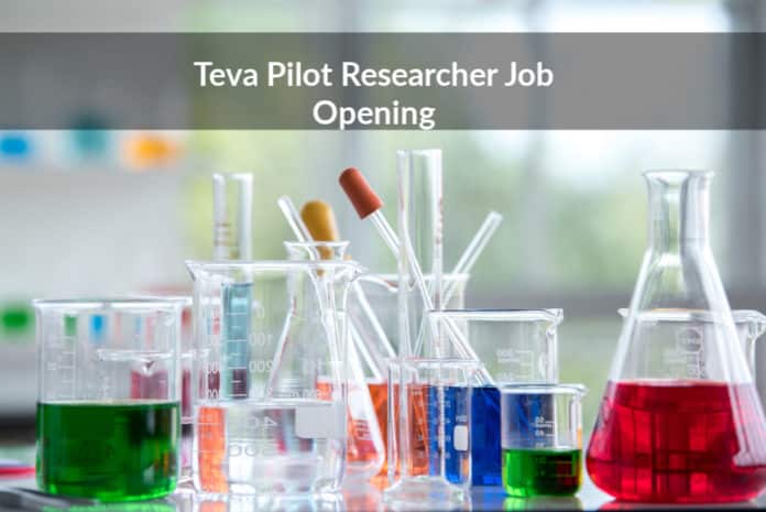 Teva Pilot Researcher Job Opening - MSc Chemistry