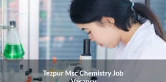 Tezpur Msc Chemistry Job Vacancy - Junior Research Fellow
