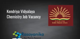 Kendriya Vidyalaya Chemistry Job Vacancy – TGT / PGT