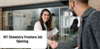 VIT Freshers Job Opening 2020 – Chemistry Candidates Apply