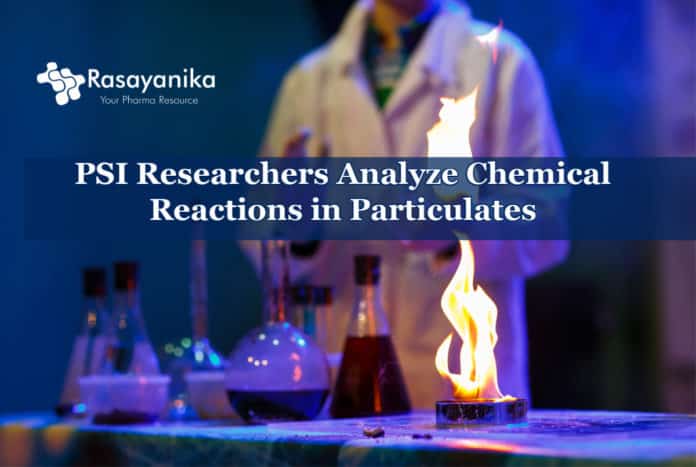 Analyzing chemical reactions in particulates