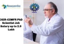 CSIR-CIMFR PhD Scientist Job Opening 2020 – Chemistry Salary up to 2.9 Lakh