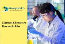 Clariant Chemistry Research Associate Post Vacancy - Apply Now