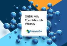 GNDU MSc Chemistry Job Vacancy - Junior Research Fellow