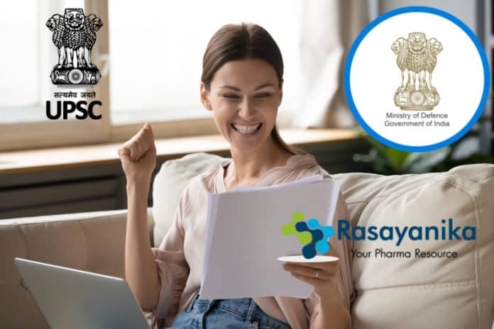 High Salary UPSC Ministry of Defence QA Job For Pharma & Chemistry