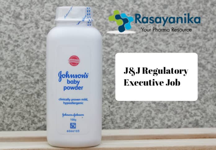 J&J Regulatory Executive Job Vacancy - Pharma & Chemistry