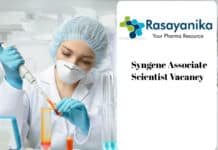 Syngene Associate Scientist Vacancy - Chemistry & Pharma