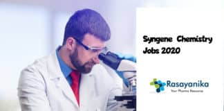 Syngene Chemistry Purchase Executive Post Vacancy - Apply